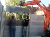 montage cloture beton